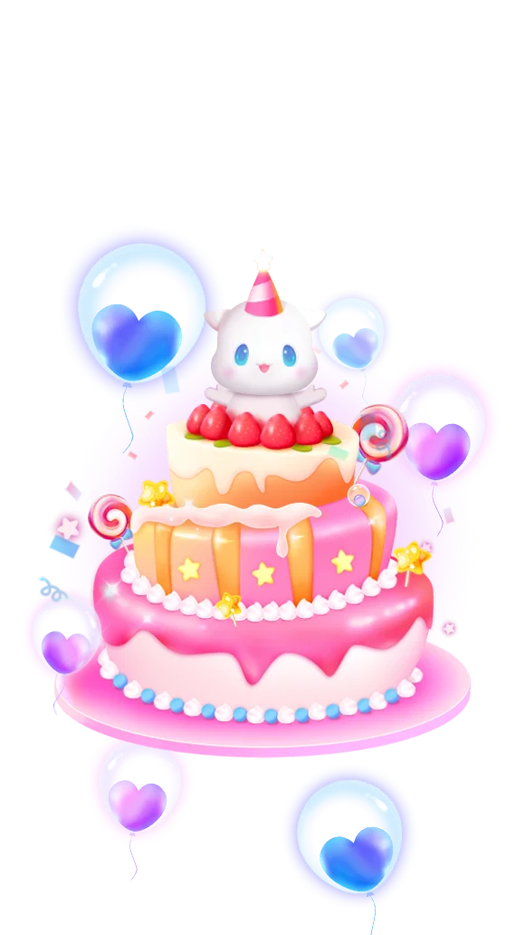 Kitten Birthday Cake animation preview