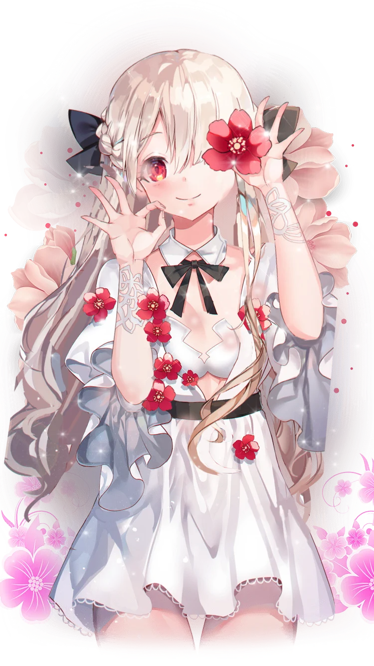 Red Camellia Girl animation preview
